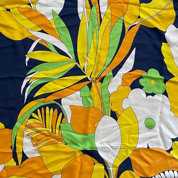 Vtg 1960s Pierre Cardin Colorful Floral Silk Scarf - Picture 7 of 16